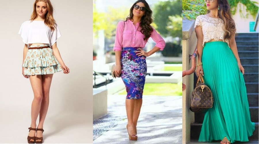 Faldas de colores a la moda